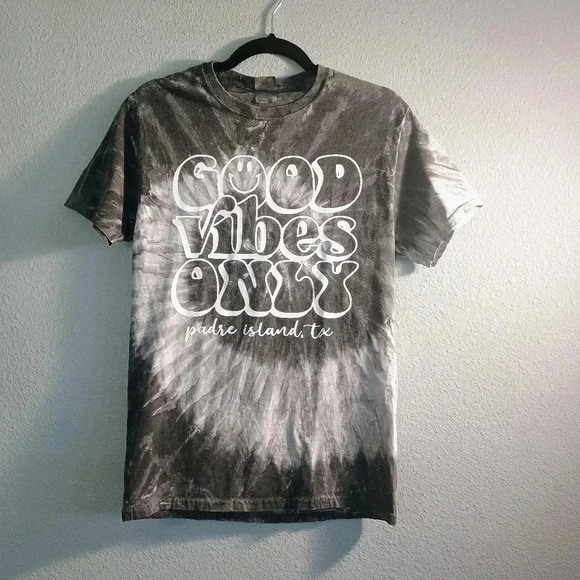Good Vibes Only(Padre Island)Tie Dye Groovy Retro T-Shirt Size Small - Picture 6 of 6